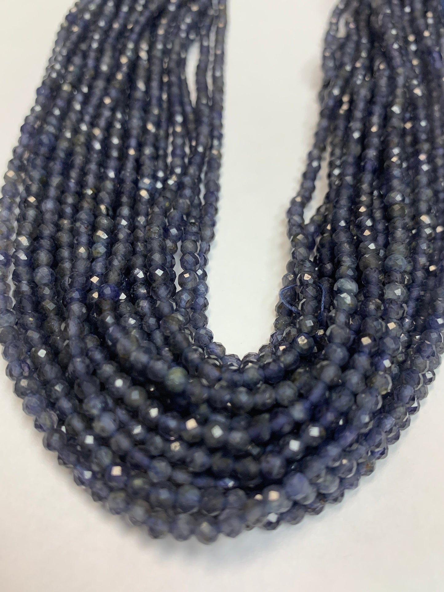 Iolite Natural Faceted Round 3-4mm