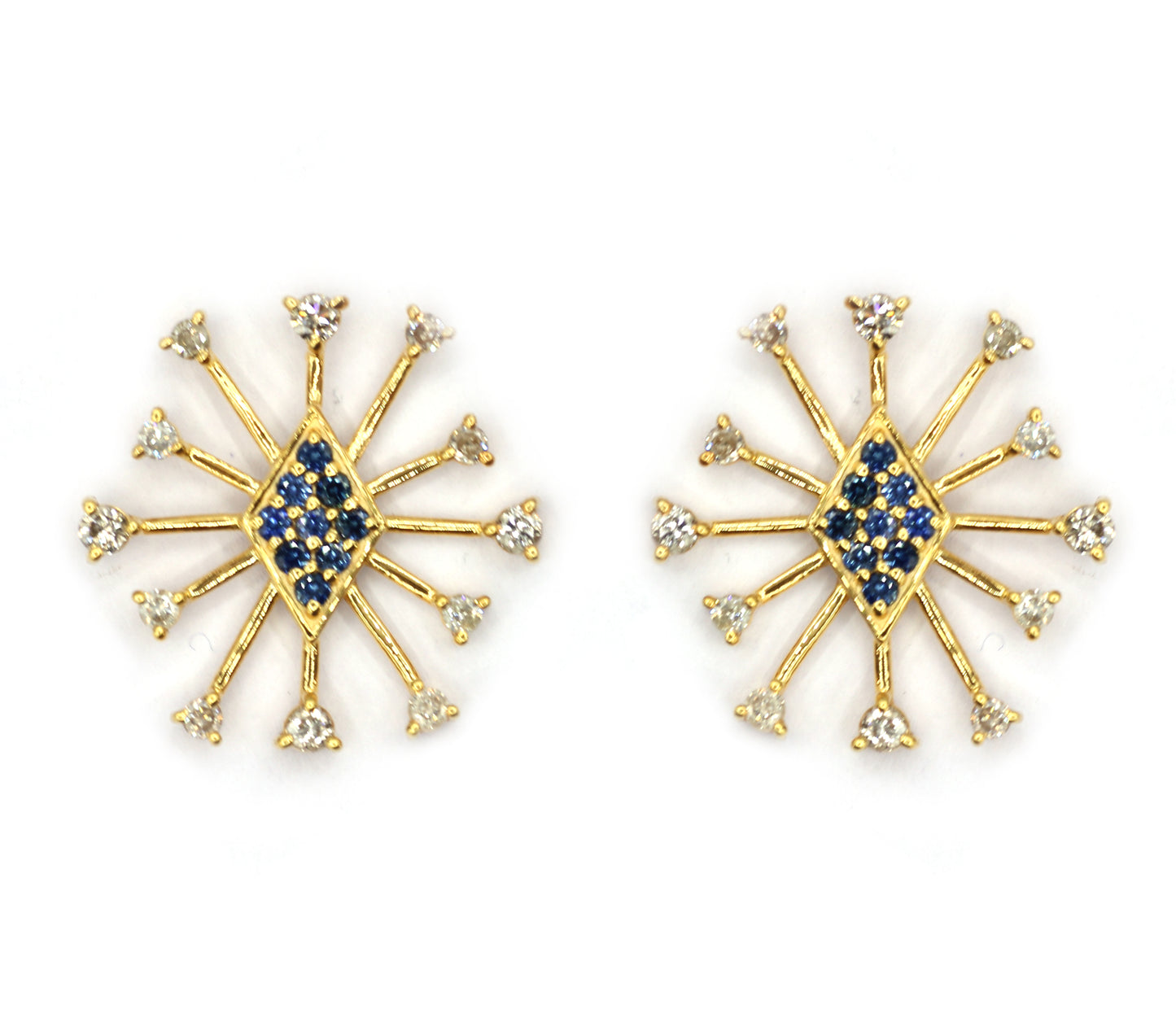 14k Solid Gold Diamond Stud Earring