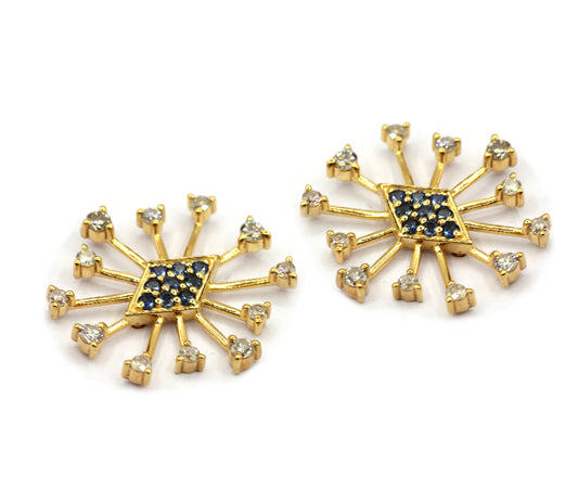 14k Solid Gold Diamond Stud Earring