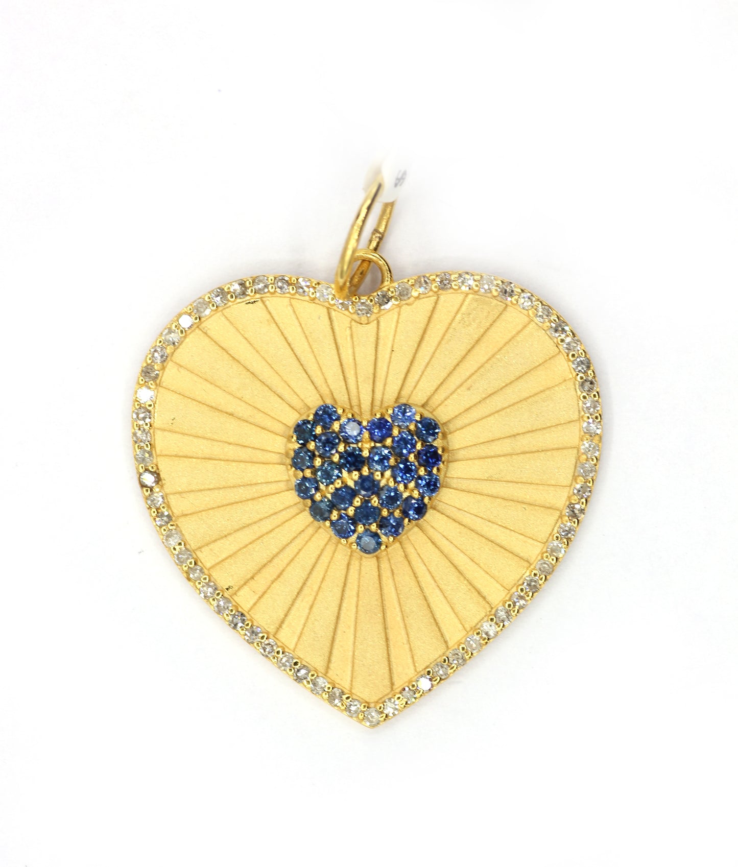 Heart 14k Solid Gold Diamond Pendants