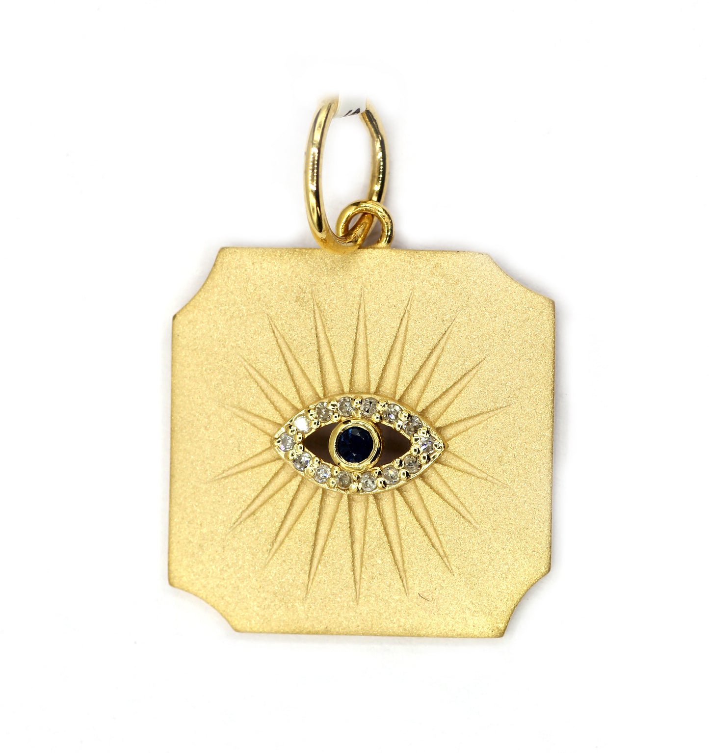 Evil Eye 14k Solid Gold Diamond Pendants