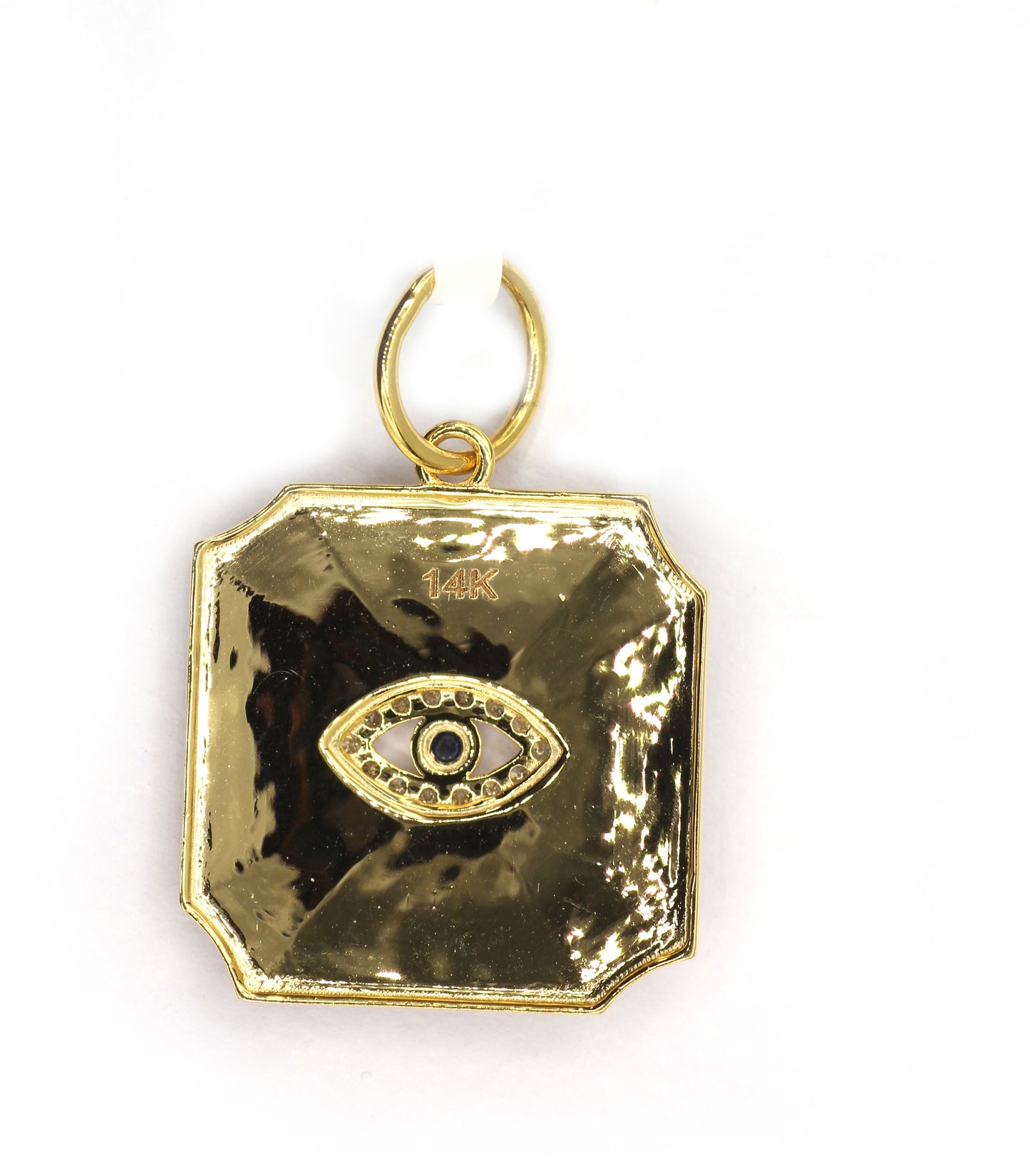 Evil Eye 14k Solid Gold Diamond Pendants