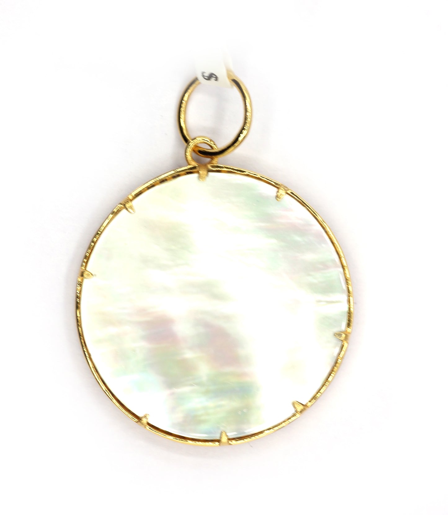 Round Sun Moon 14k Solid Gold Diamond Pendants