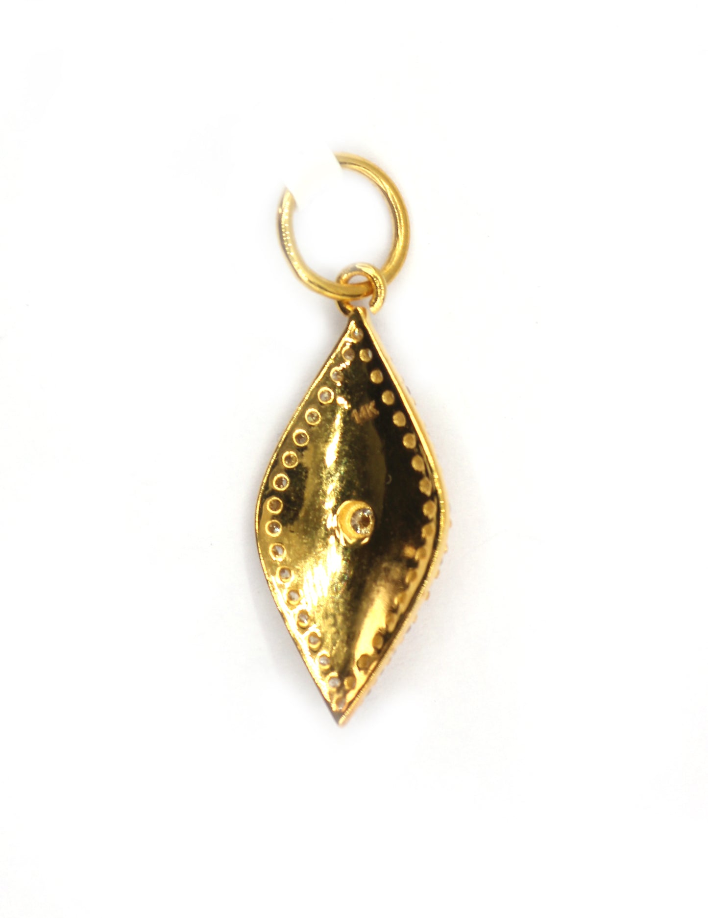 Evil Eye 14k Solid Gold Diamond Pendants