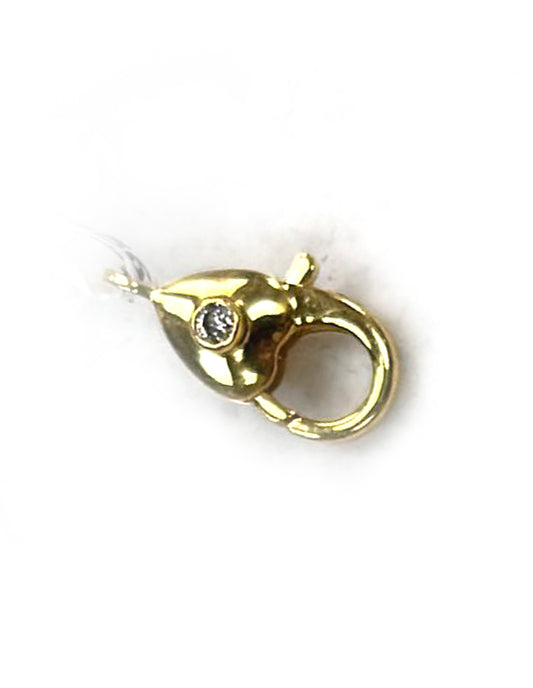 Heart 14k Solid Gold Diamond Clasps