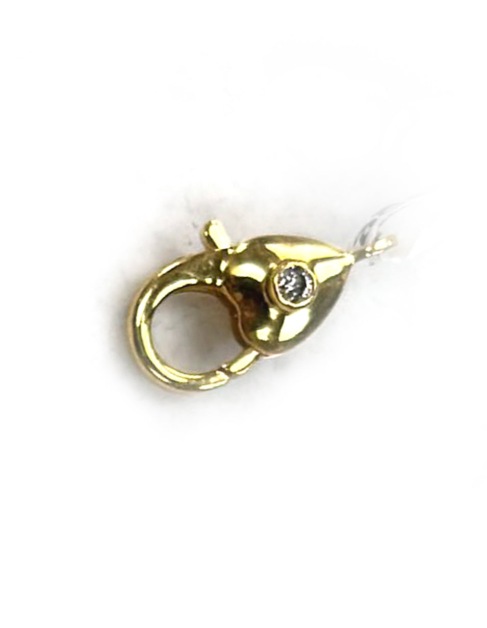 Heart 14k Solid Gold Diamond Clasps