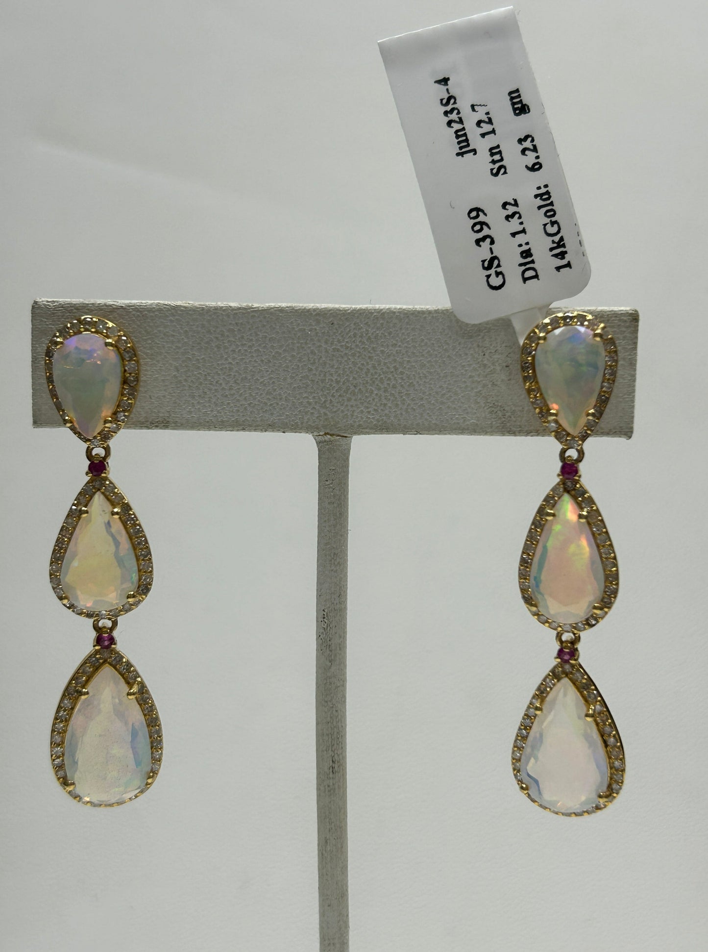 14k Solid Gold Diamond Earring