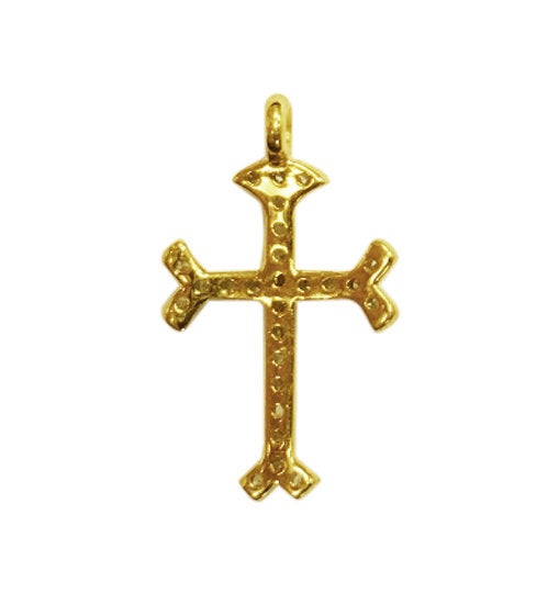 14K Solid Gold Cross Diamond Pendants