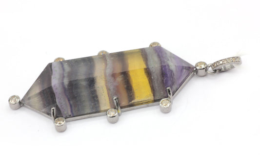 Diamond Silver Pave Diamond Pendant