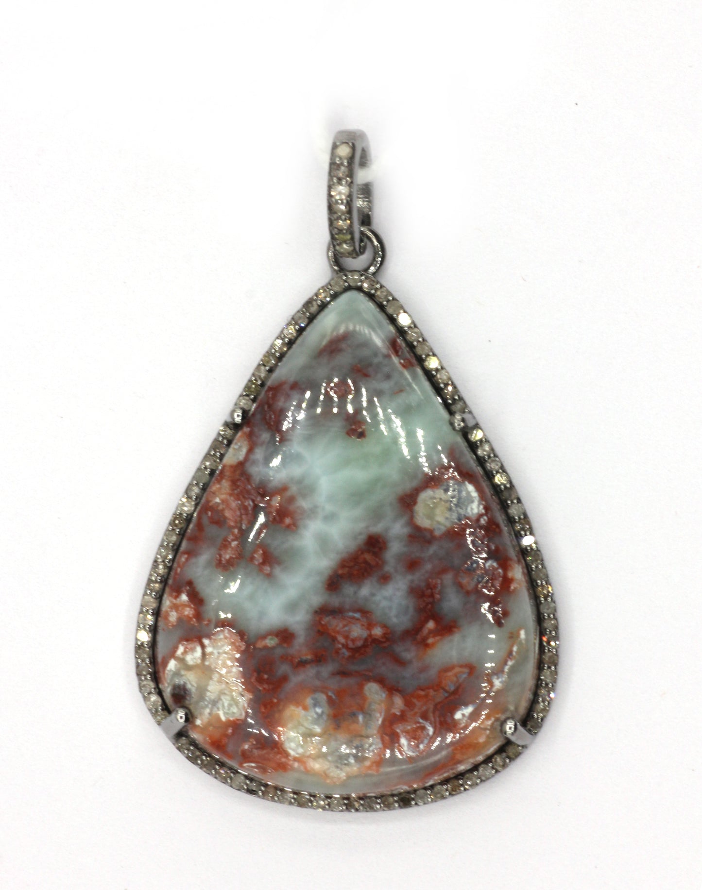 Pear Pave Diamond Pendant