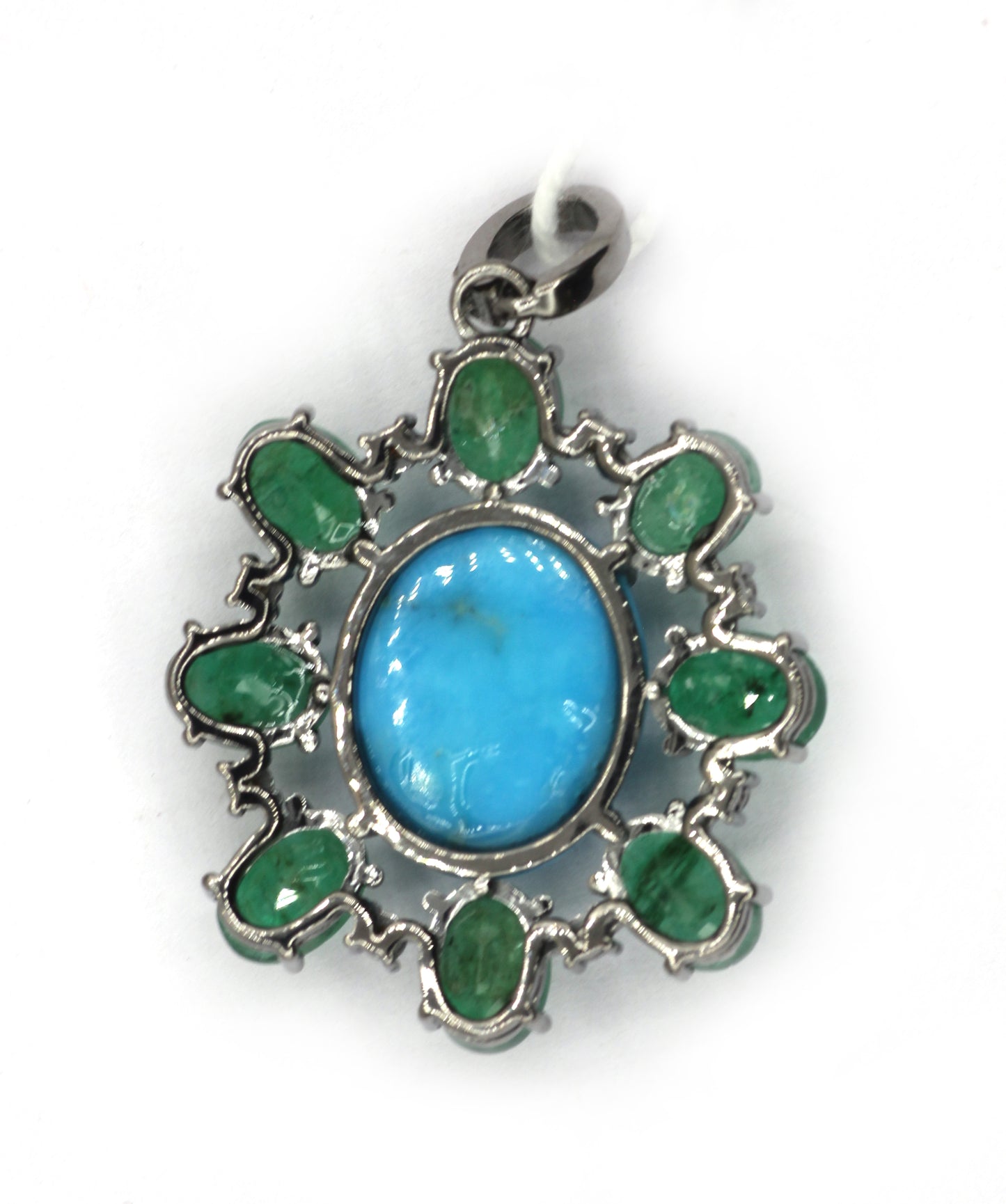 Oval Pave Diamond Pendant