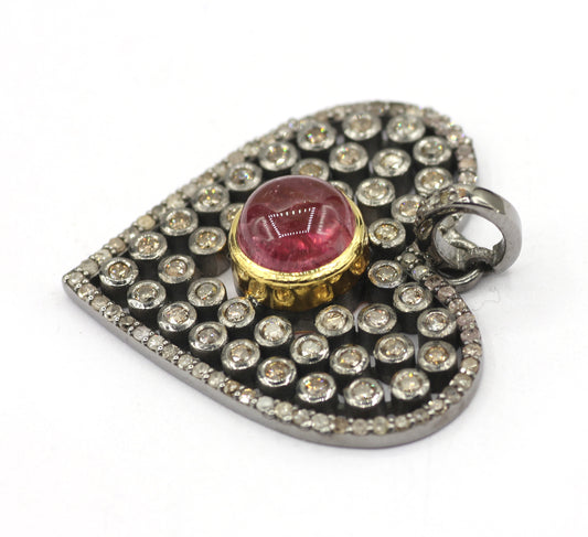 Heart Pave Diamond Pendant