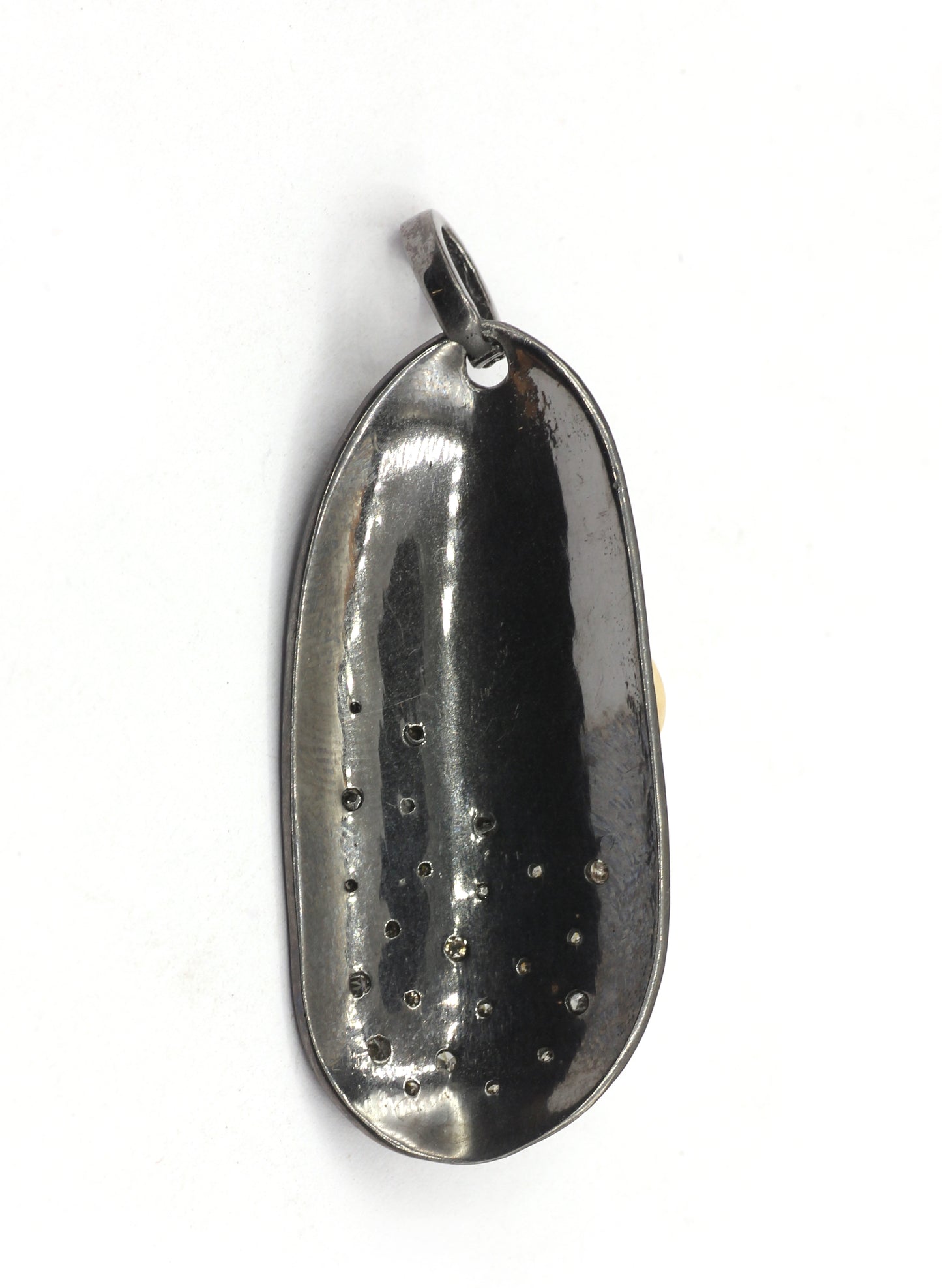 Unshape Silver Pave Diamond Pendant
