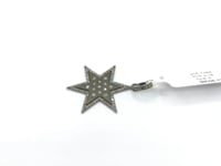 Star Shape Diamond Sterling Silver Pendant