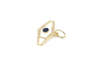14K Gold Eye Shape Pendant