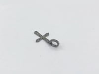 Pave Diamond Pendant, Pavé Cross Pendant, Diamond Cross Pendant, Pave Cross Charm, Approx 0.80(''20 x 14mm) Oxidized Silver