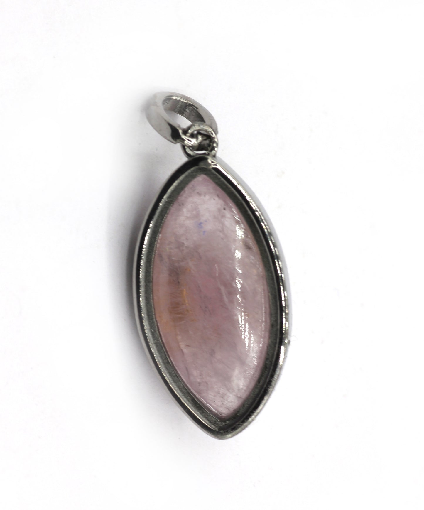 Marquise Silver Pave Diamond Pendant