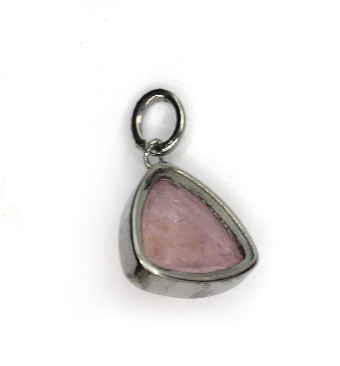 Triangle Silver Pave Diamond Pendant