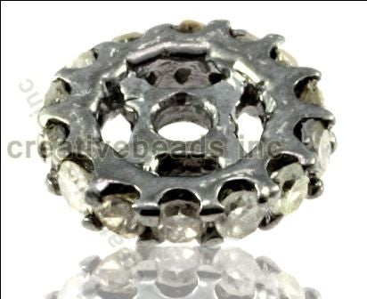 Wheel Shape Spacer Pave Diamond Beads