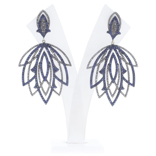 Silver and Diamond Pave EARRINGS