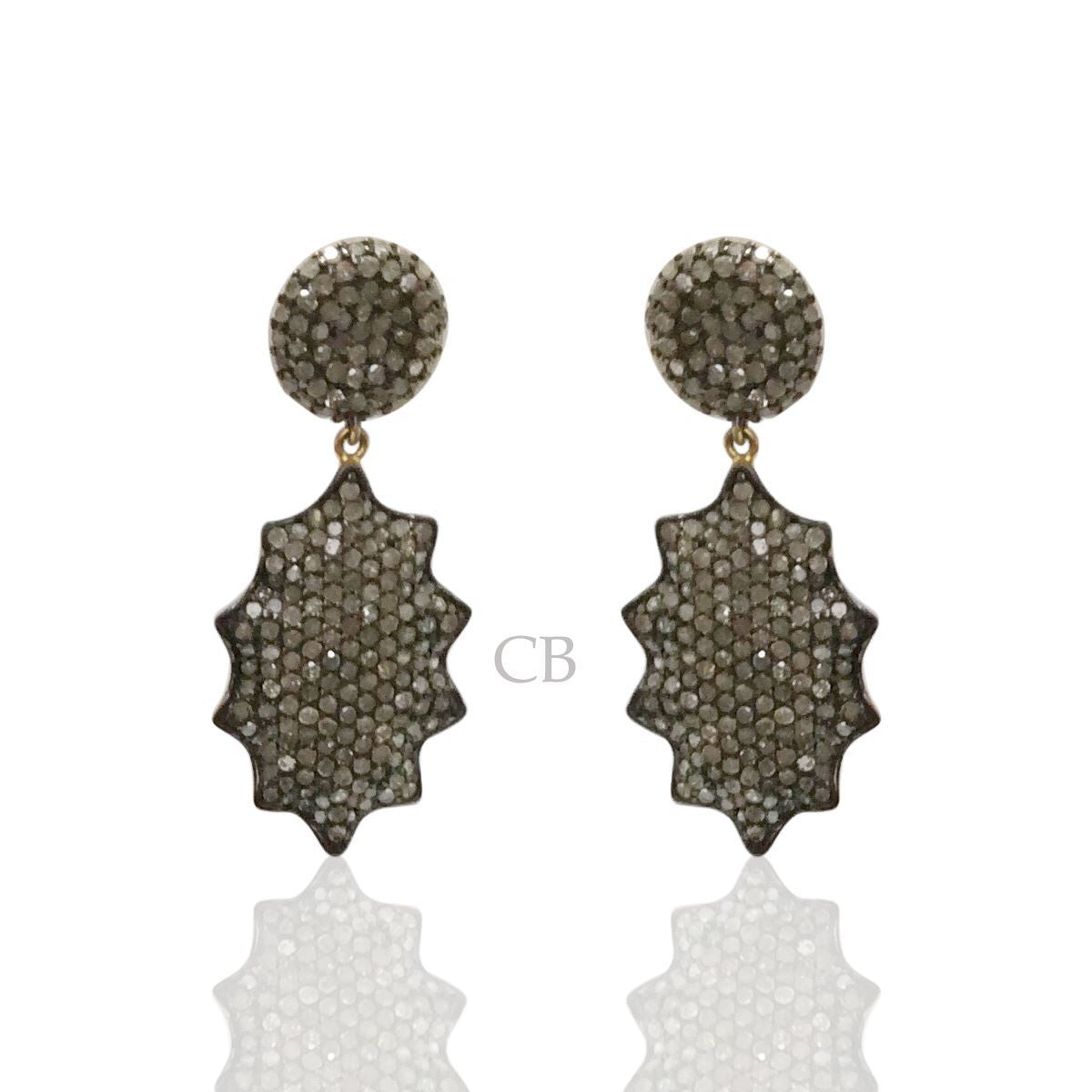 Diamond and Silver Earrings