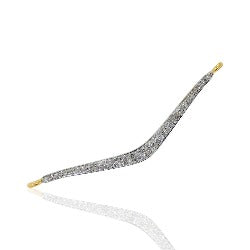 14k Solid Gold Arc Shape Diamond Charm