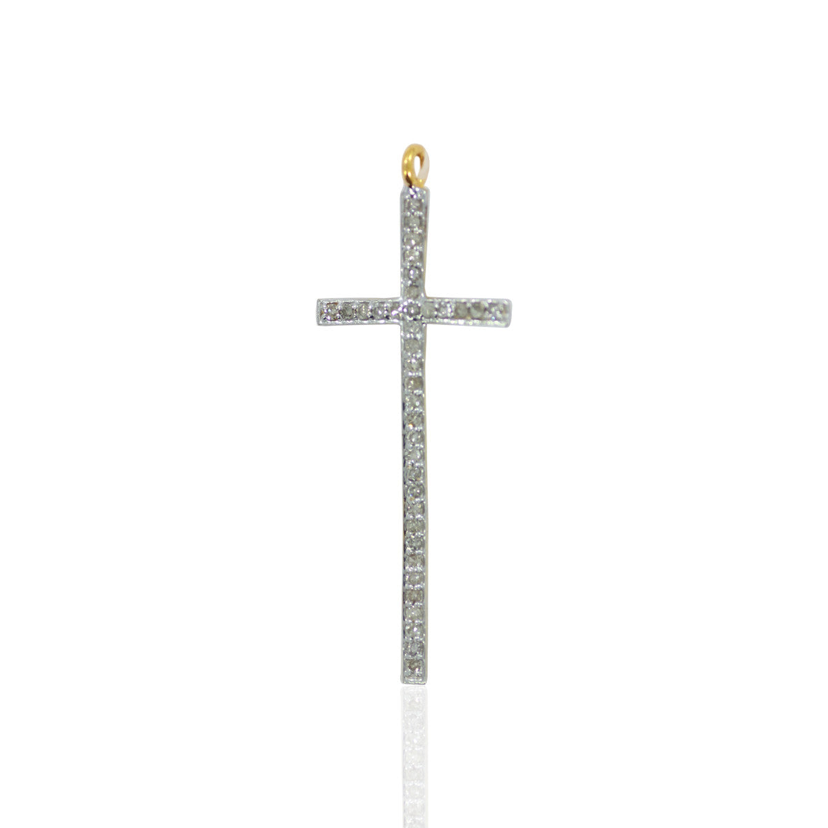 14K Solid Gold Cross Diamond Pendants.