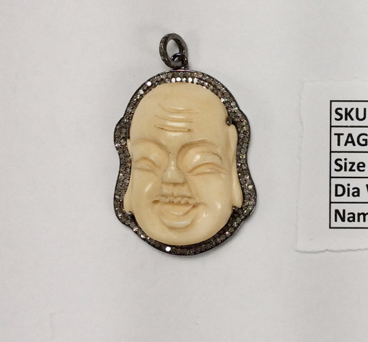 Buddha Face Diamond Pendant