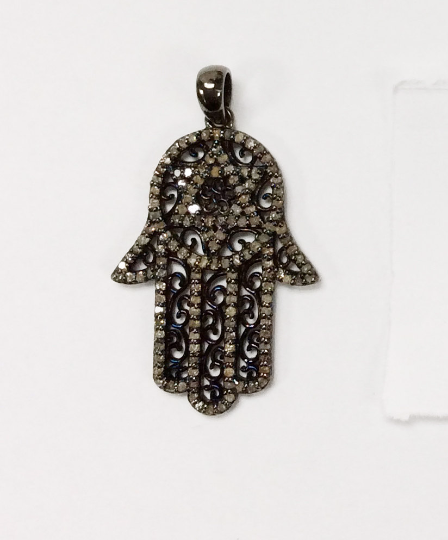 Hamsa Hand Diamond Pendant