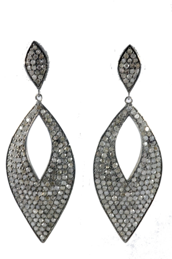 Open Marquise Shape Diamond Earring