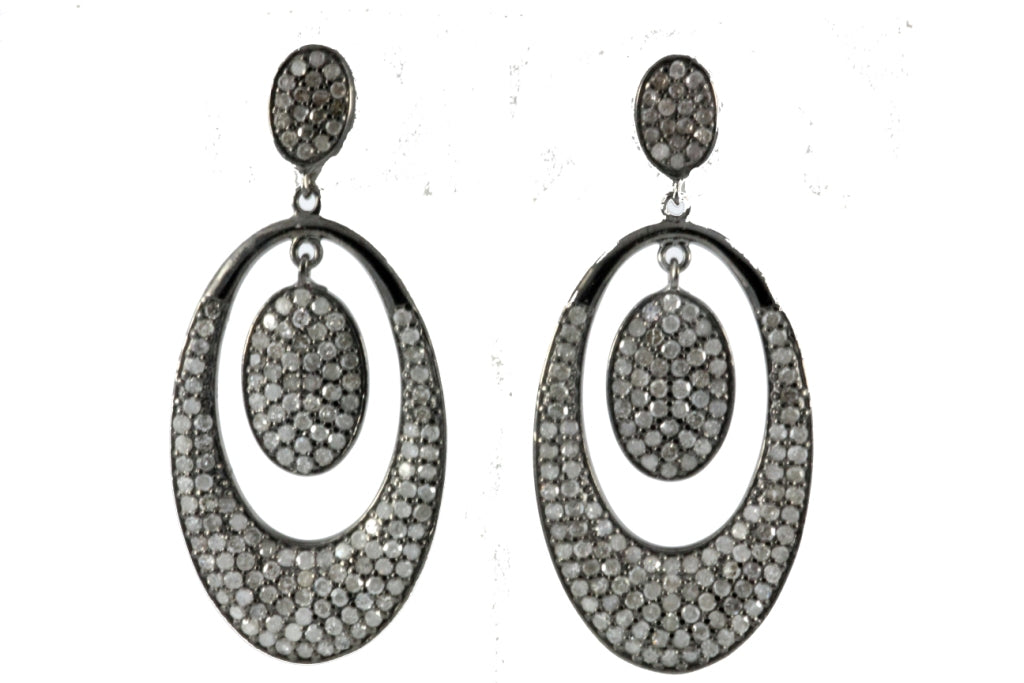 Oval Dangling Earrings