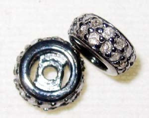 WHEEL SHAPE SPACER PAVE DIAMOND BEADS
