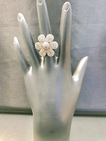 Diamond and Silver Multi Tourmaline Rings