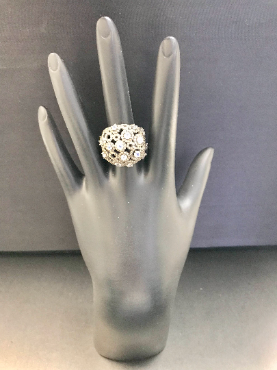Daimond and Rainbow Moonstone Silver Rings
