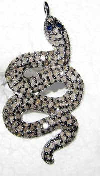 Silver and Diamond Pave Charms