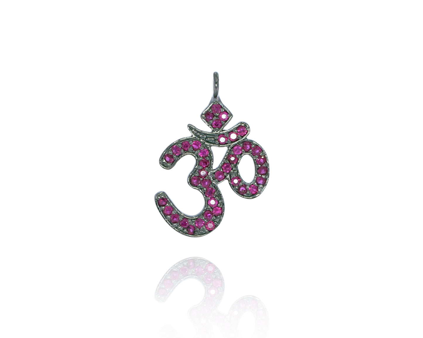 Om Blue Sapphire Charms