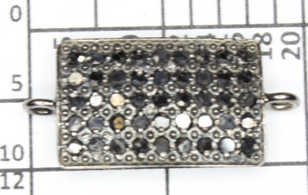 Rectangle Shape Pave Diamond Charm