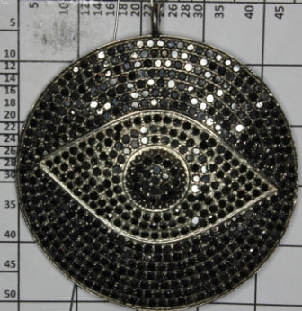 Round Large Evil Eye Charm Pendant