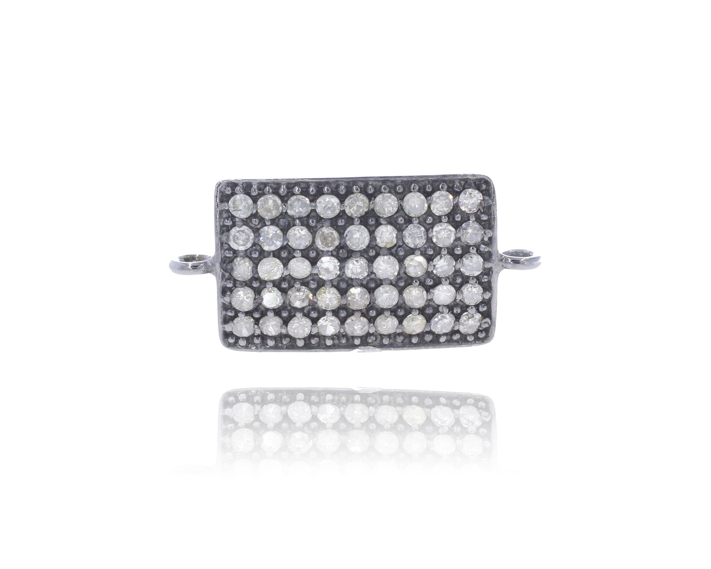 Rectangle Shape Pave Diamond Charm