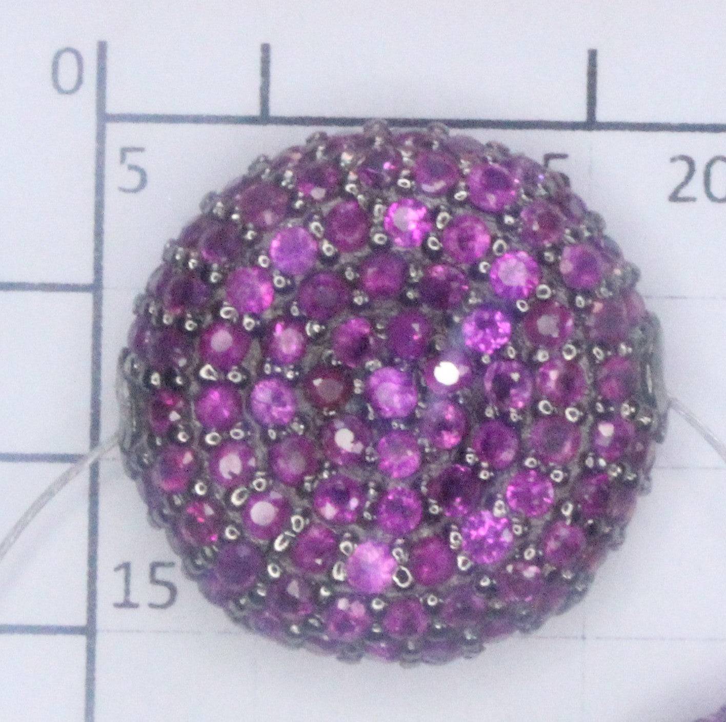 Coin Shape Gemstone Pave Beads