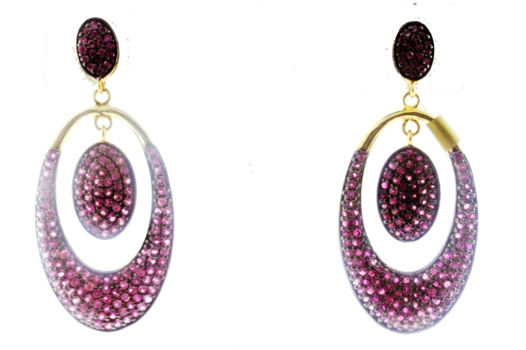 Oval Dangling Earrings