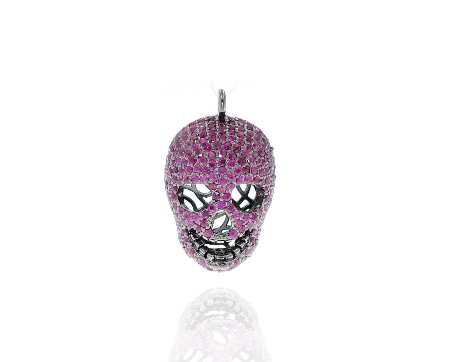 Skull Face Sterling Silver Pendant