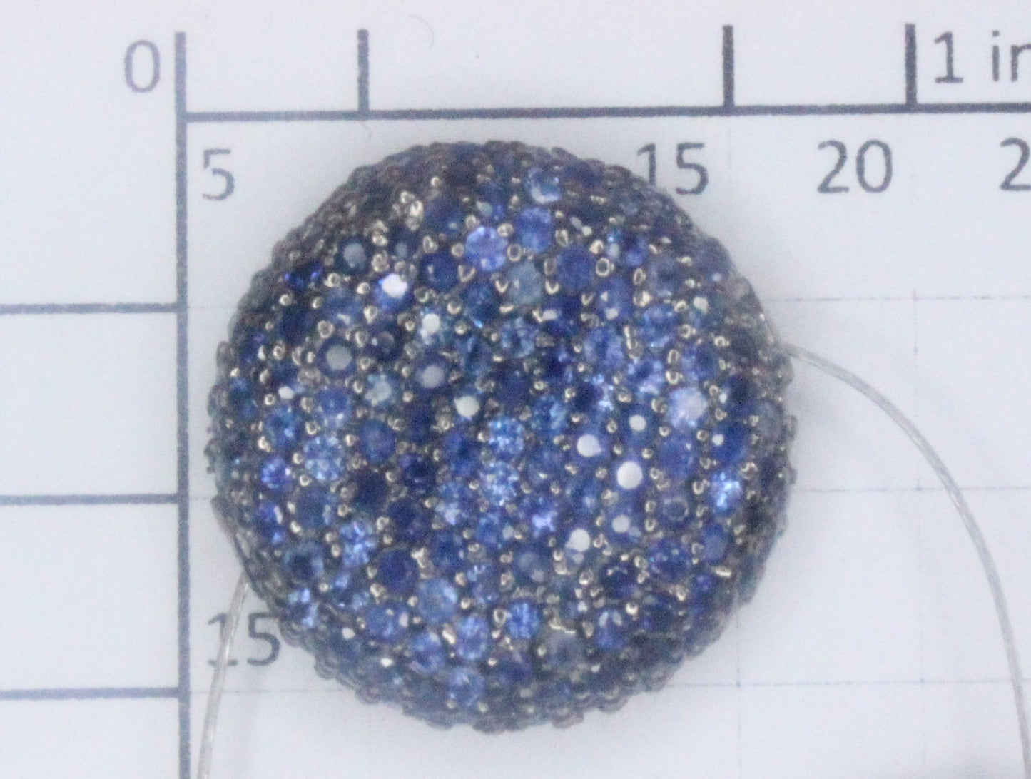Coin Shape Gemstone Pave Beads