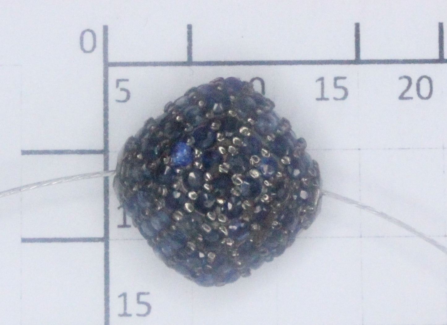 Square Shape Ruby Pave Beads