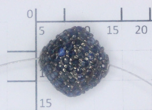 Square Shape Ruby Pave Beads