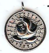 Diamond Circle Mickey Mouse Pendant, Pave Diamond Pendant, Pave Circle Mickey Mouse Necklace, Approx 22 x 18mm. Sterling Silver