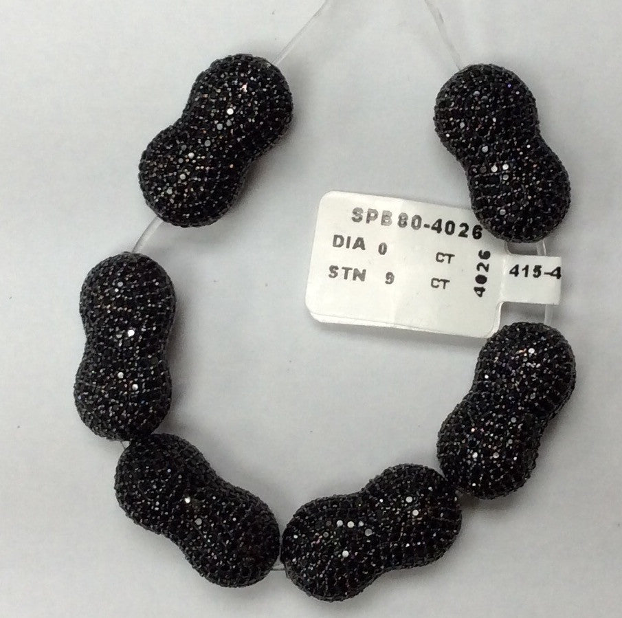 Nugget Black Spinel Bead