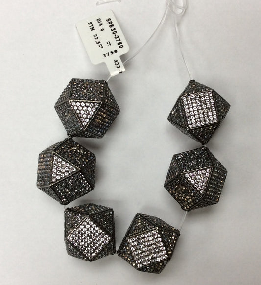 Cube White Topaz Bead