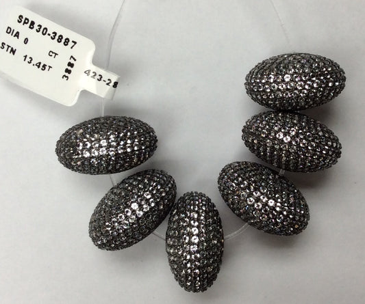 Roundel White Topaz Bead