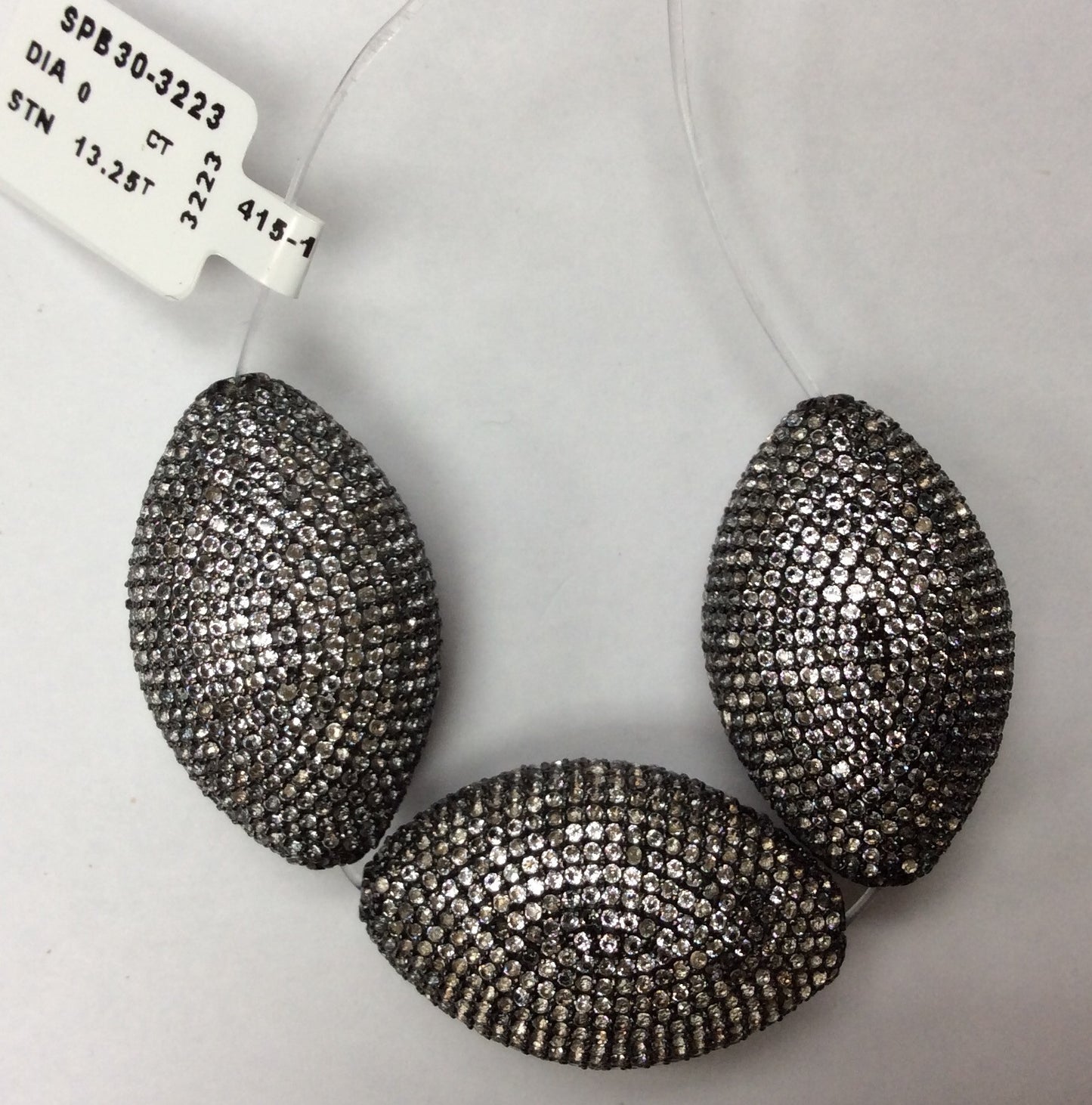 Oval White Topaz Bead